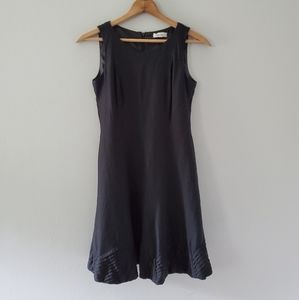 Calvin Klein Black Linen Sleeveless Dress